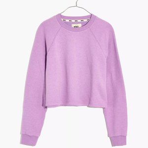 Madewell MWL Airyterry Crop Sweatshirt - XS Hthr Bright Violet